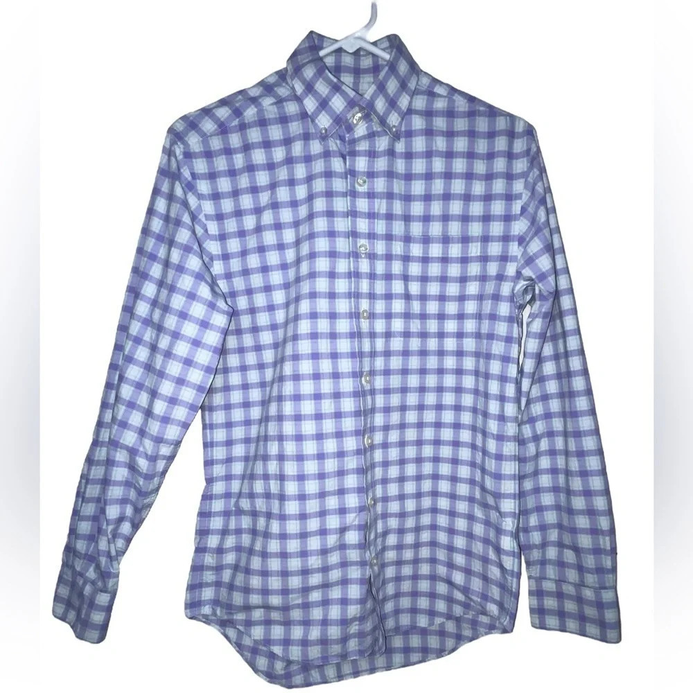 Vineyard Vines Performance Classic Fit Murray Shirt Size XS Light Purple Plaid